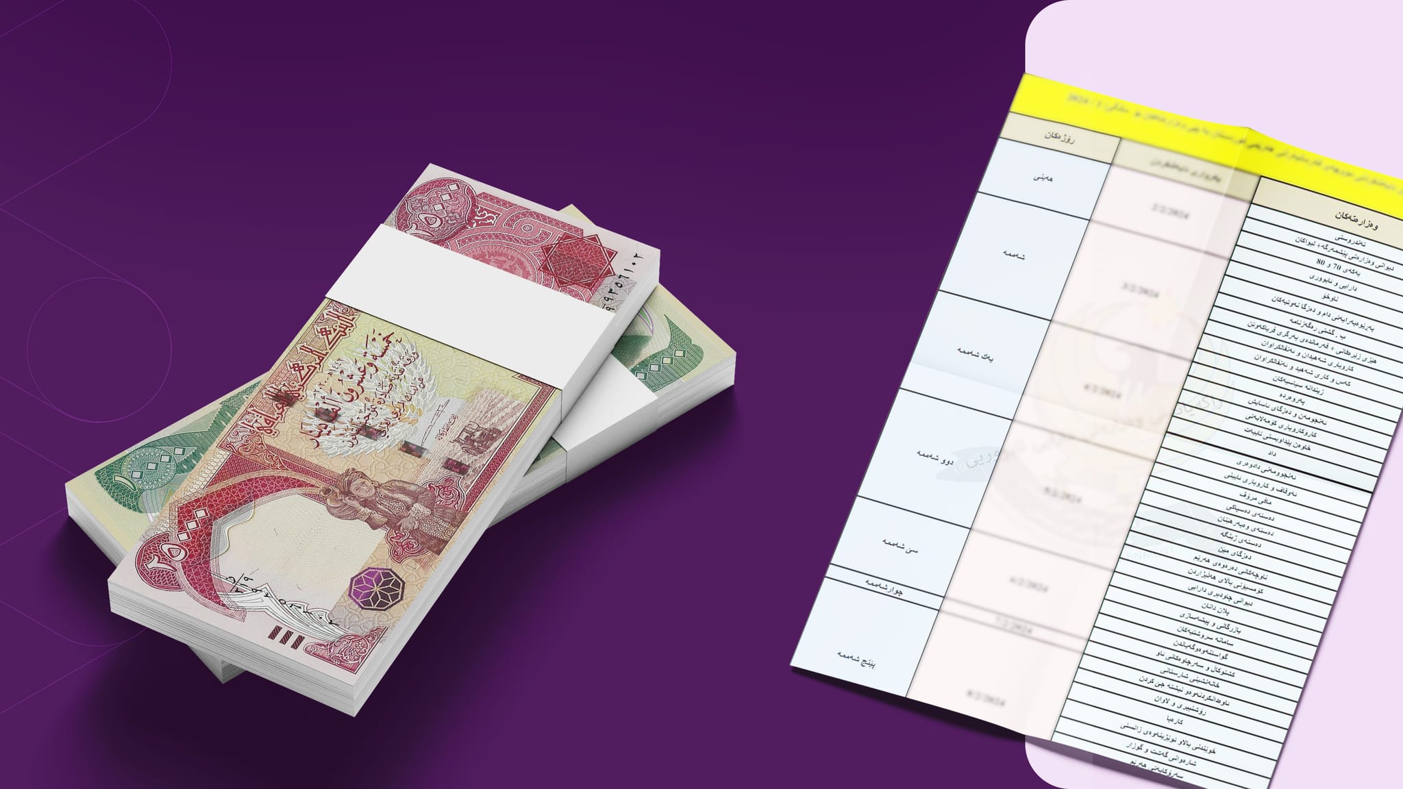 هەینی 23 وەزارەت و دەستە و توێژ مووچە وەردەگرن