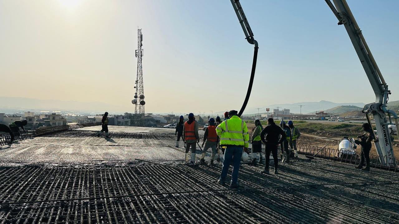 لە 60%ـی کارەکانی شەقامی 100 مەتری سلێمانی تەواو کراوە