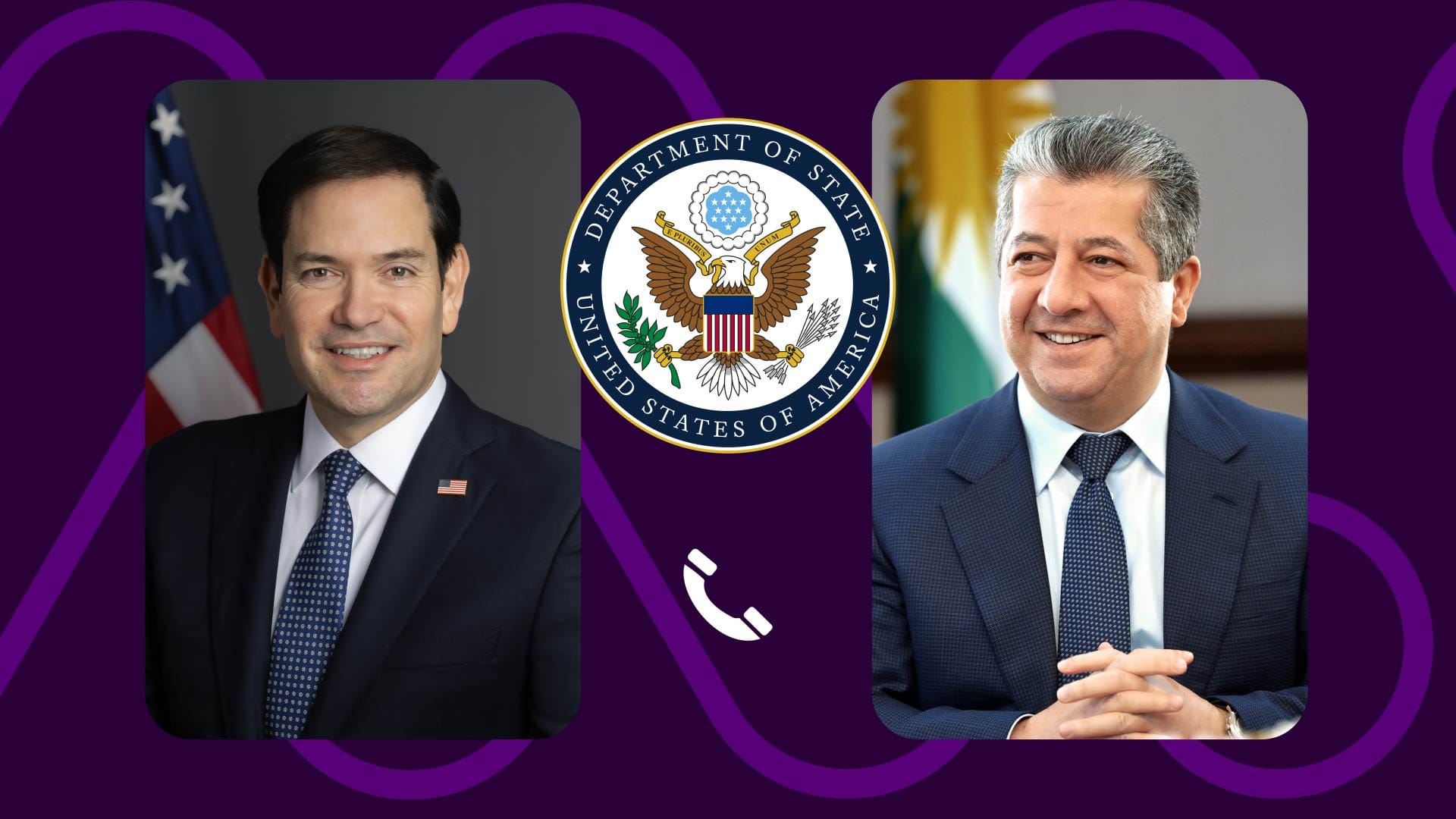 ڕاگەیێنراوی وەزارەتی دەرەوەی ئەمریکا لەبارەی پەیوەندی تەلەفۆنی نێوان مەسرور بارزانی و مارکۆ ڕۆبیۆ