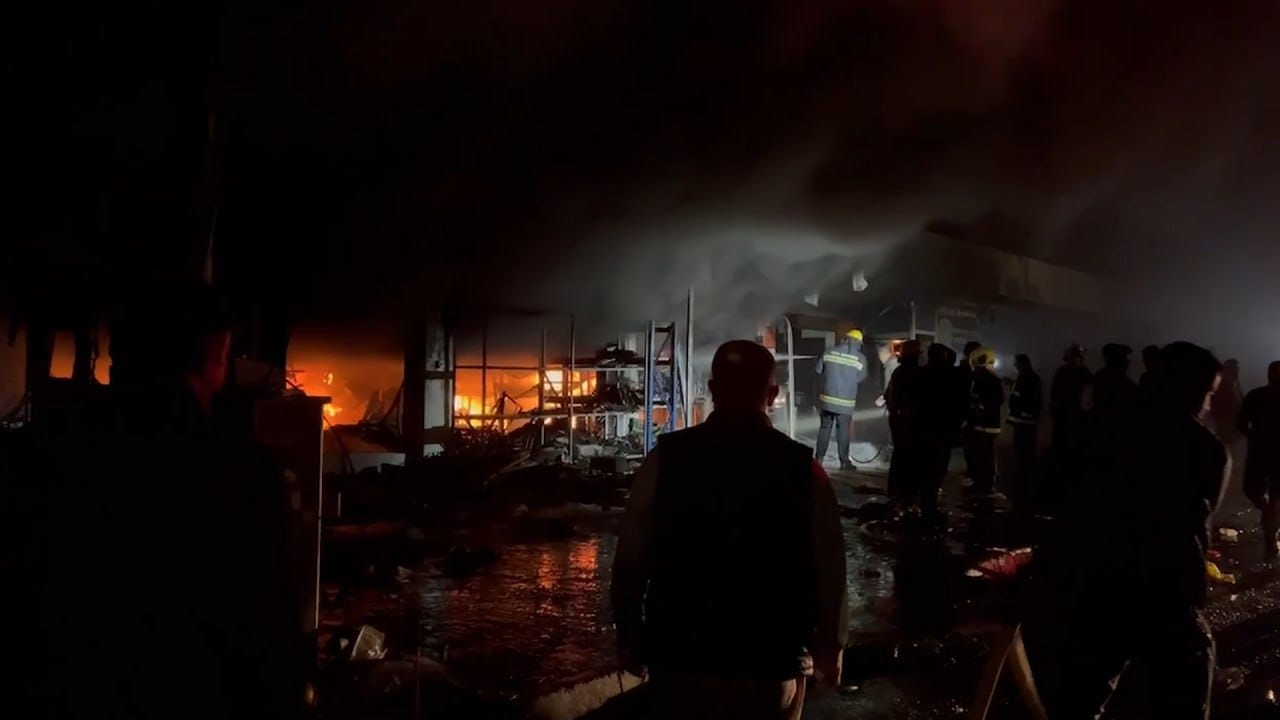 ئاگرێکی گەورە لە قەزای چۆمان دەکەوێتەوە