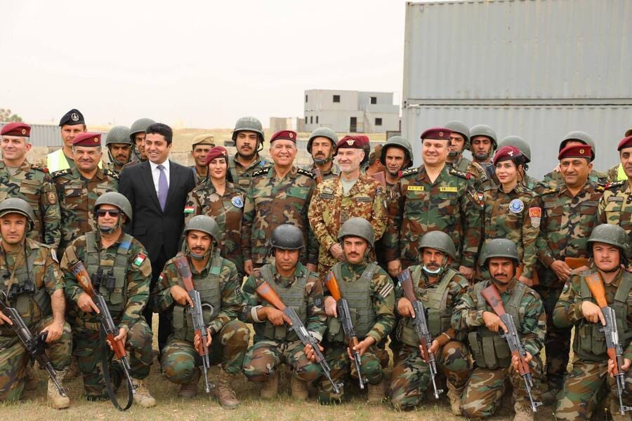 ئیتاڵیا بەردوام دەبێت لە مەشق و ڕاهێنانی هێزەکانی پێشمەرگە