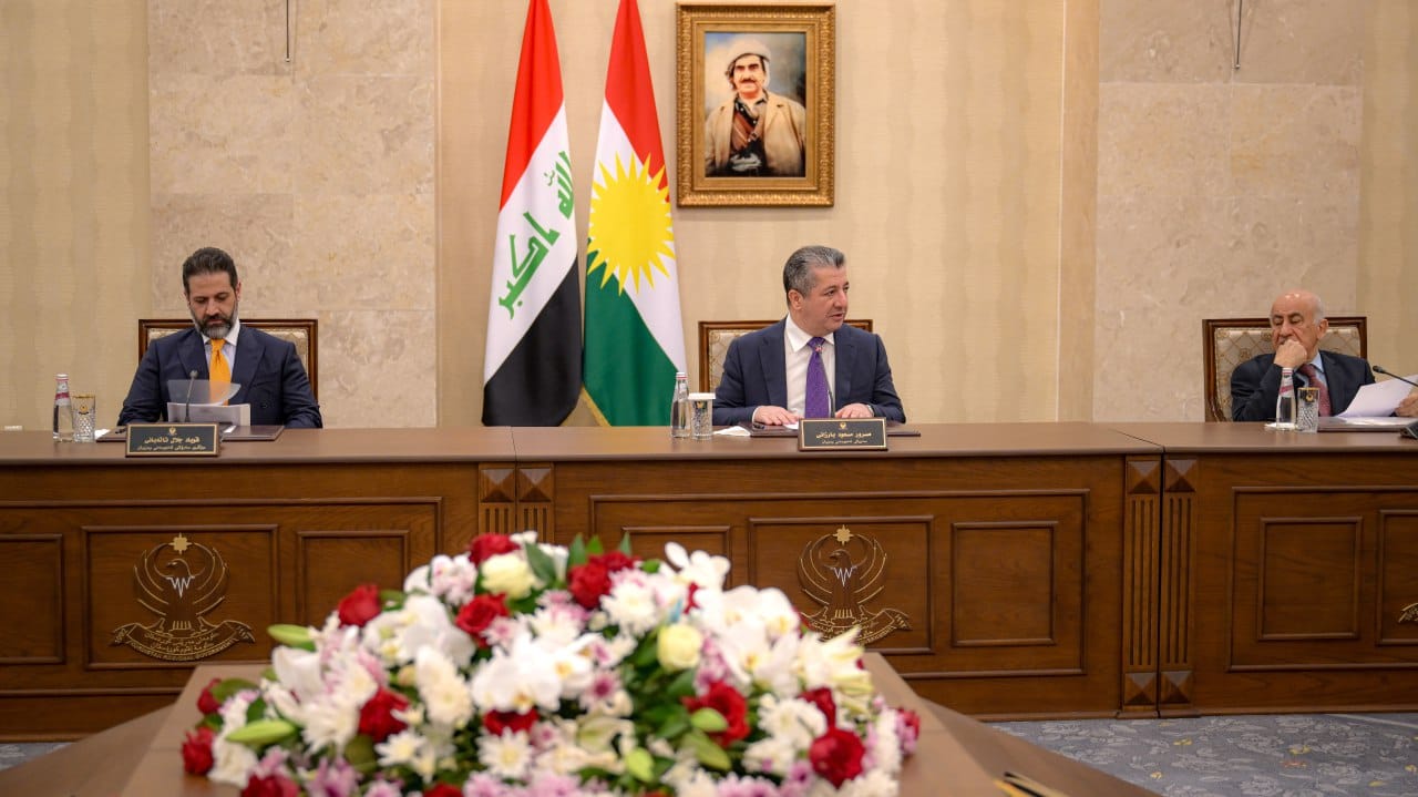 ئەنجوومەنی وەزیران بەسەرپەرشتی مەسرور بارزانی لەبارەی دوو تەوەر کۆبووەوە