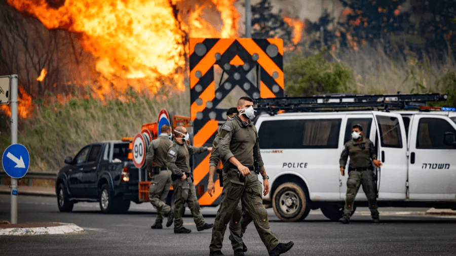 ئاگری دارستانەکانی نێوان قودس و تەلئەڤیڤ بەردەوامە