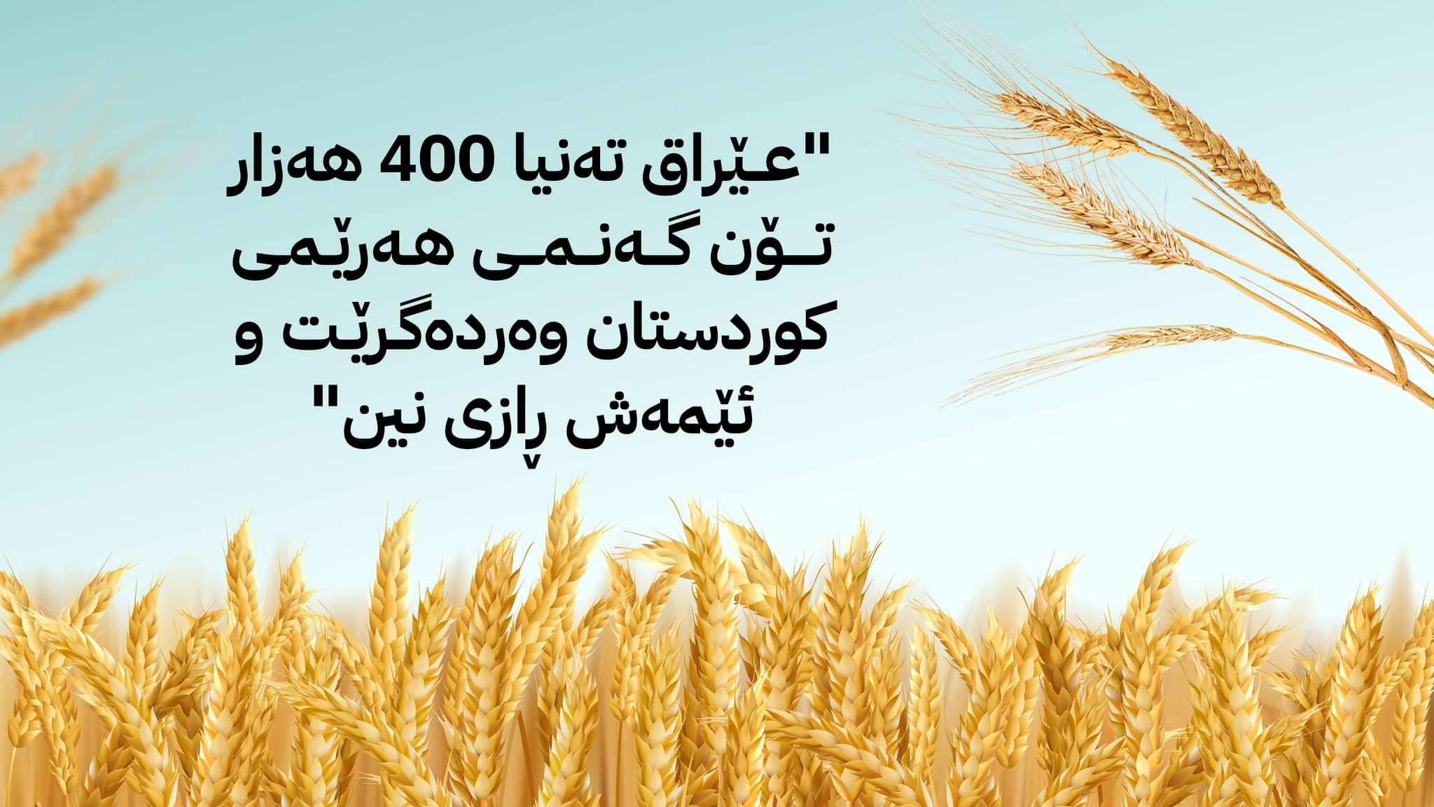 کاتی وەرگرتنی گەنمی جووتیارانی هەرێمی کوردستان دیاری دەکرێت