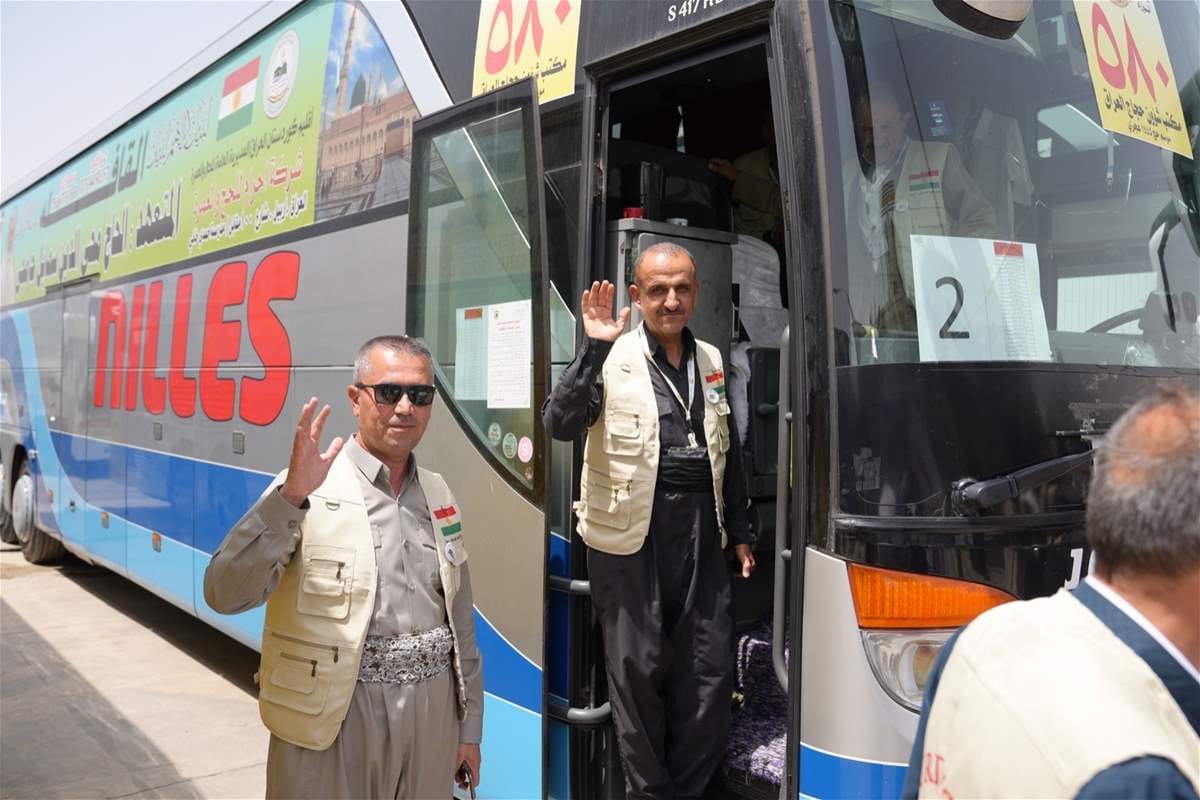 گەشتی وشكانیی حاجیانی هەرێمی كوردستان بەرەو سعودییە دەستی پێكرد