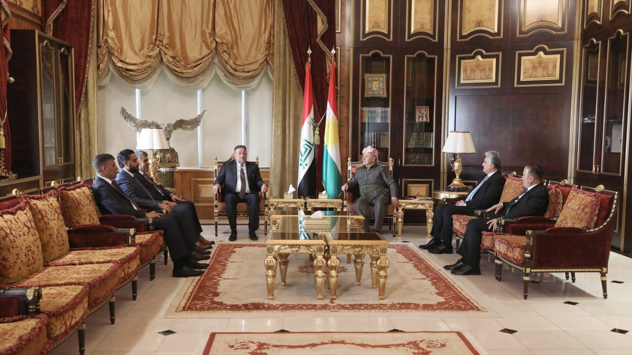 سەرۆك بارزانی و خەمیس خەنجەر پڕۆسەی سیاسیی عێراق تاوتوێ دەکەن