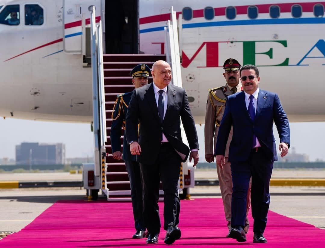 سەرۆکی لوبنان لە بەغدایە و لەگەڵ سوودانی و لەتیف ڕەشید کۆدەبێتەوە