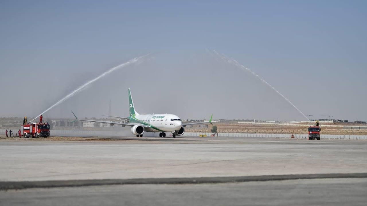 دوای 11 ساڵ یەکەم فڕۆکەی مەدەنی لە فڕۆکەخانەی نێودەوڵەتیی موسڵ نیشتەوە