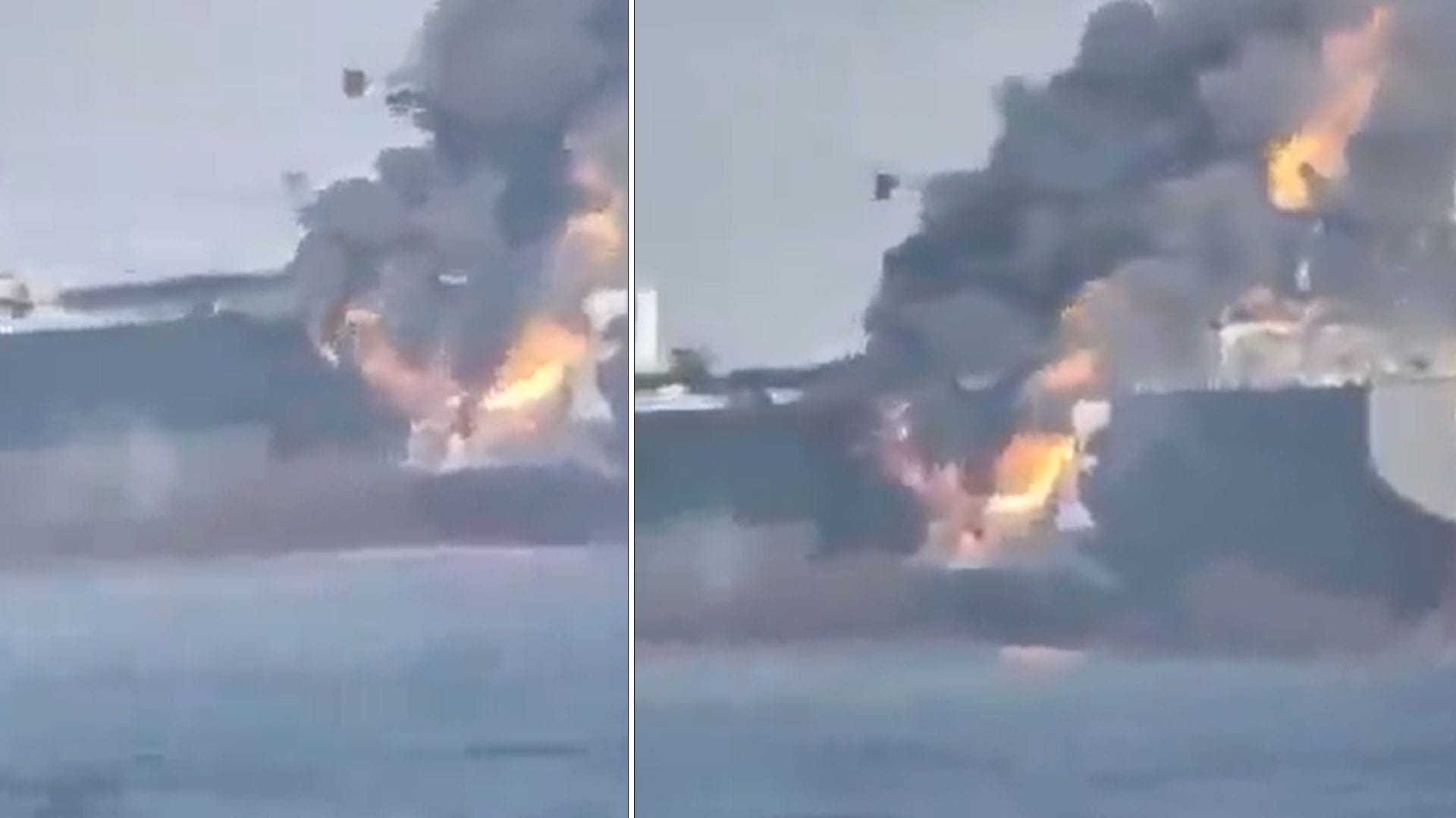 دوو کەشتیی لە کەنداوی عومان بەریەک دەکەون