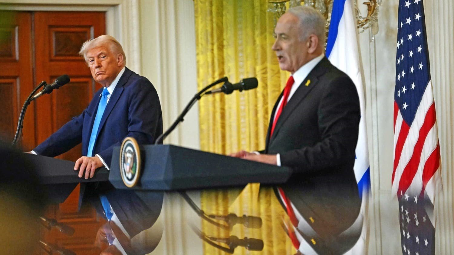ترەمپ و نەتانیاهۆ بەشداریی ئەمریکا لە شەڕ تاوتوێ دەکەن