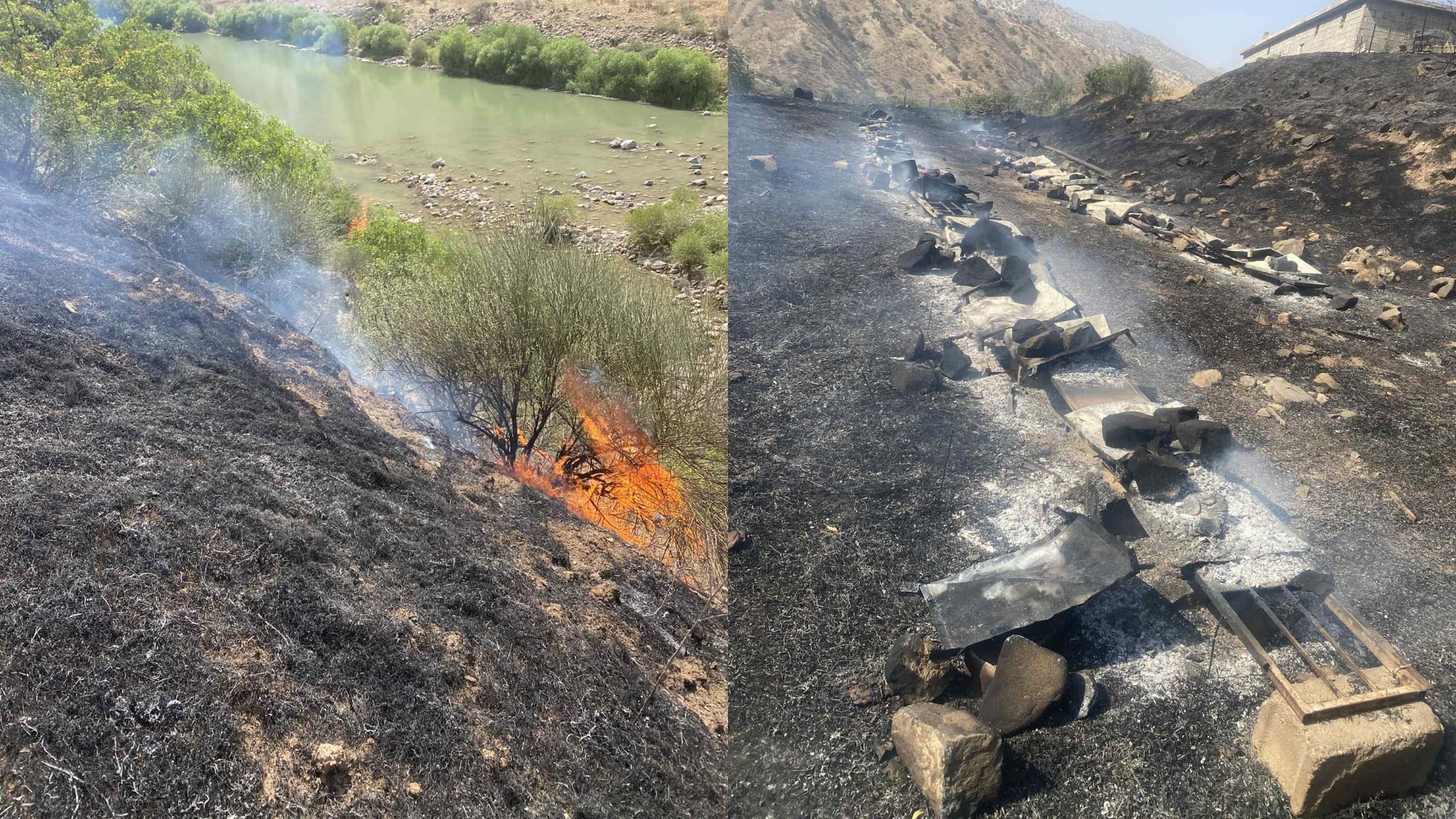 کەوتنەوەی ئاگرێک لە ماوەت 150 سندووقی بەخێوكردنی هەنگ دەسووتێنێت