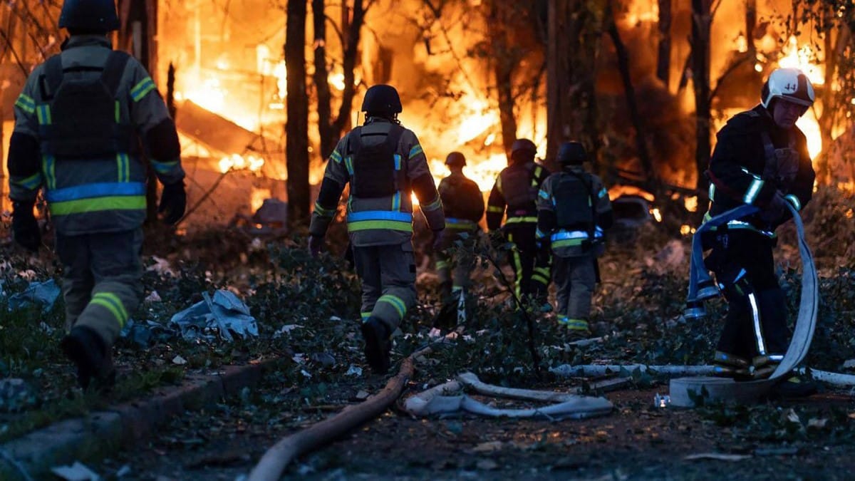 ڕووسیا بە گەورەترین هێرشی درۆنی کیێڤی کردە ئامانج