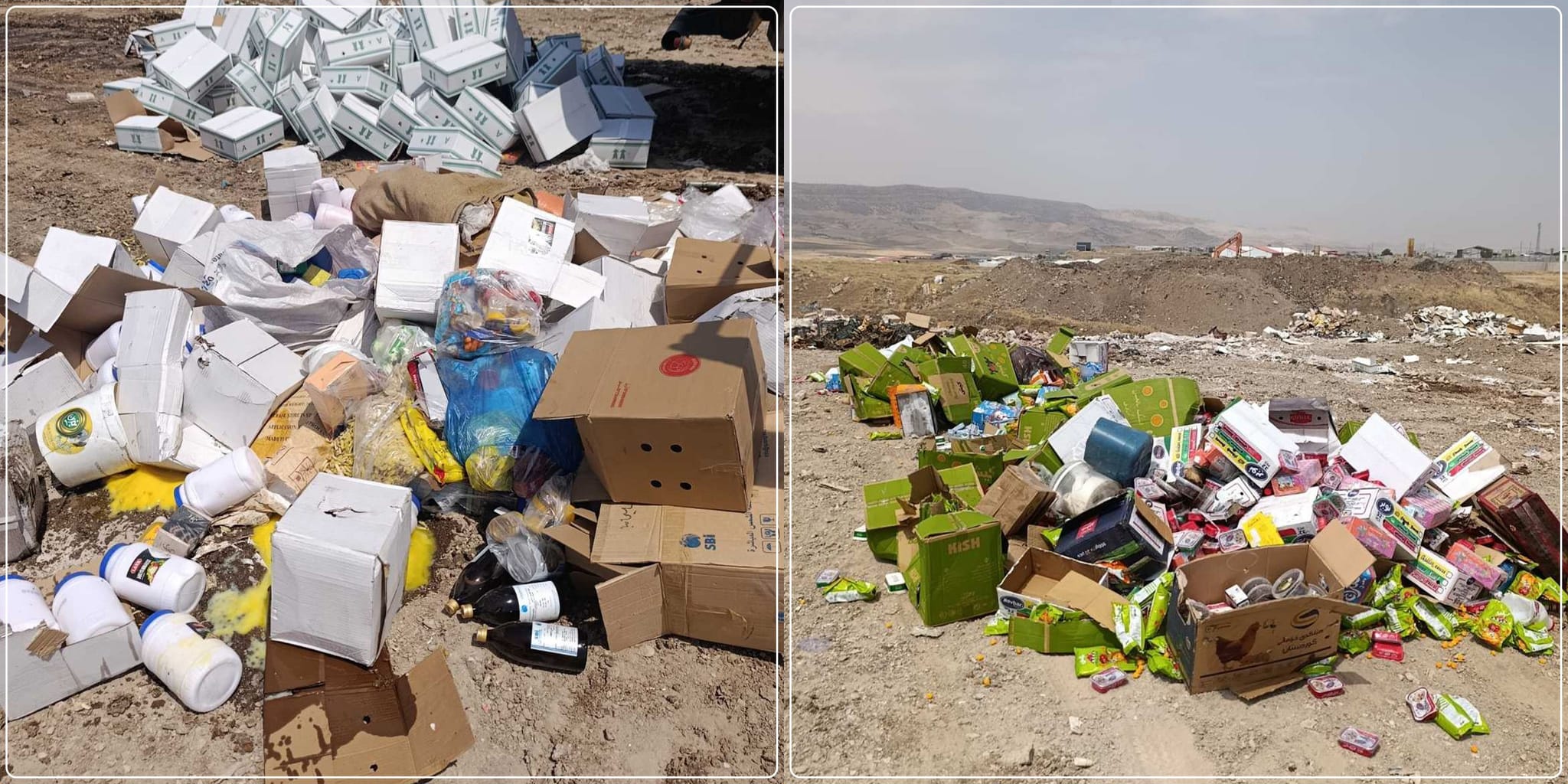 نزیکەی 30 تۆن خواردەمەنی و کاڵا و شمەکی جۆراوجۆر لە سلێمانی دەستی بەسەردا دەگیرێت