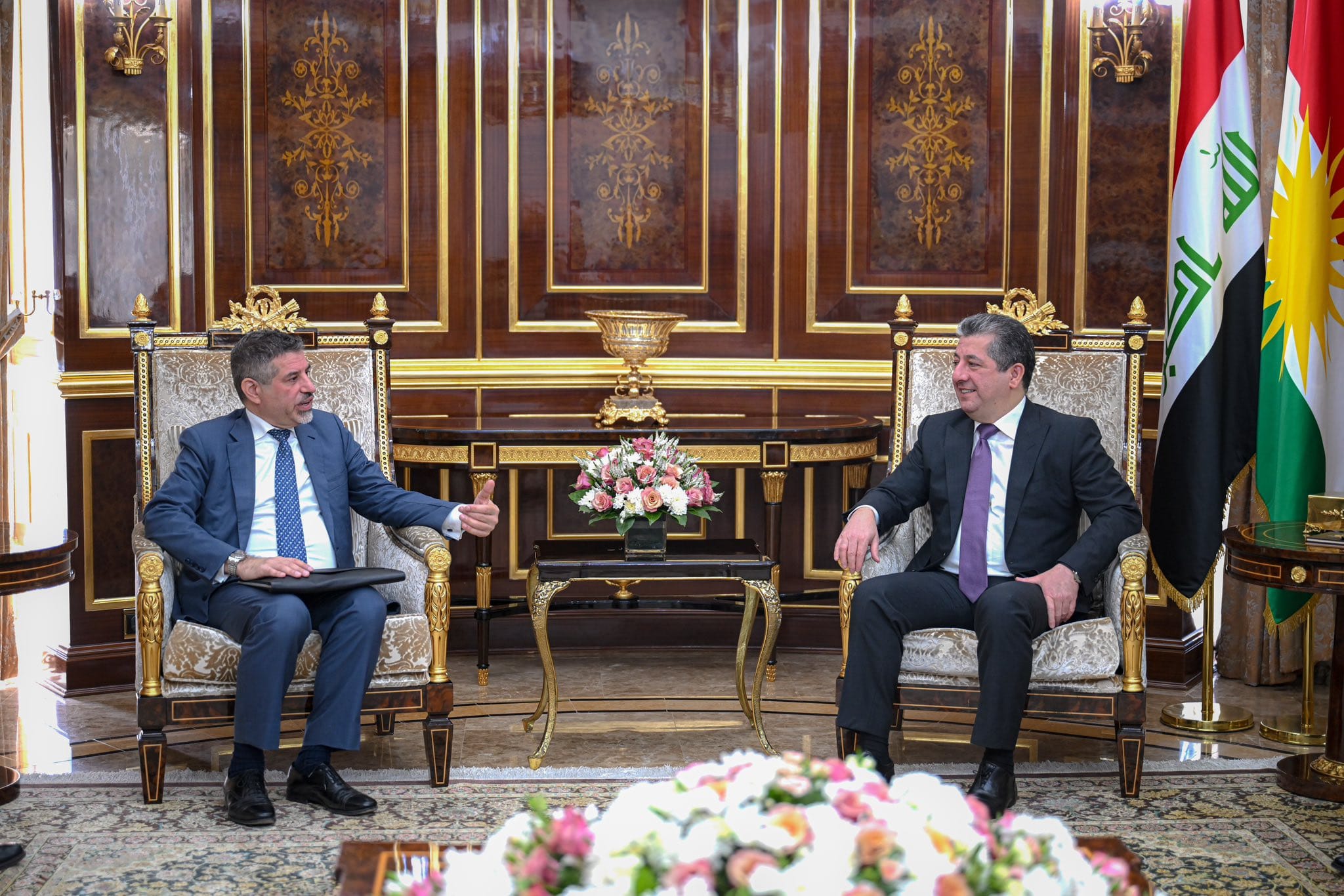 مەسرور بارزانی و باڵیۆزی ئەمریکا لە عێراق: پێویستە بەغدا لە زووترین کاتدا مووچە بنێرێت