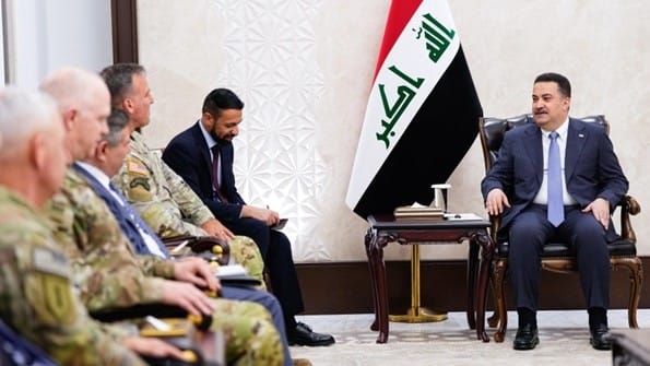 سوودانی و فەرماندەی سێنتکۆم جەخت لە گرنگیی سەپاندنی سەقامگیری ناوچەکە دەکەنەوە