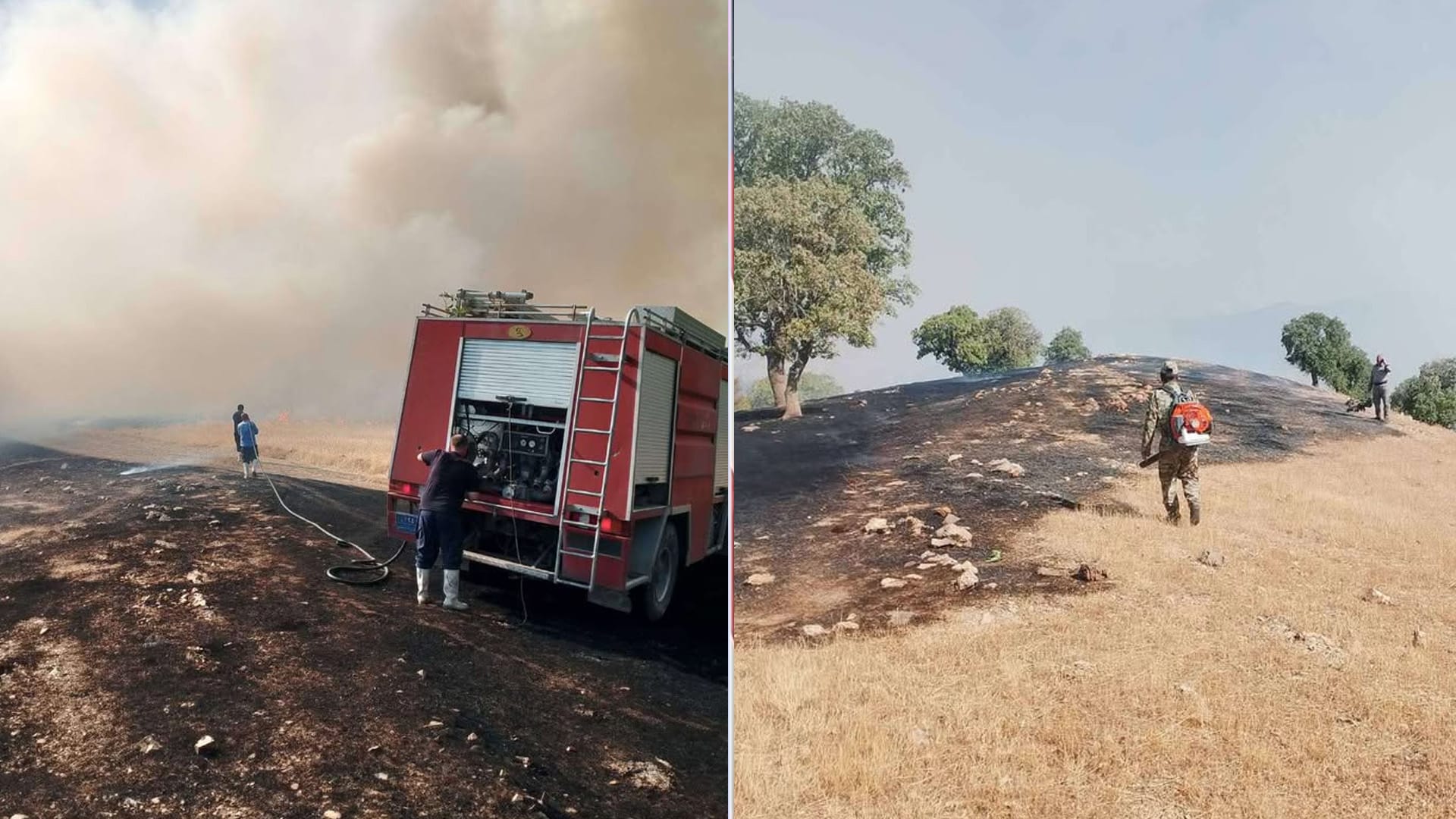 هەزار دۆنم پوش و پاوان لە سنووری شارباژێر سووتا