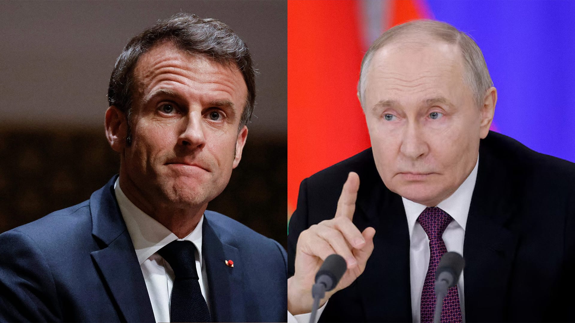 ڤلادیمیر پووتن وەڵامی ماکرۆن دەداتەوە؛ سەربازەکانتان دەکەینە ئامانج