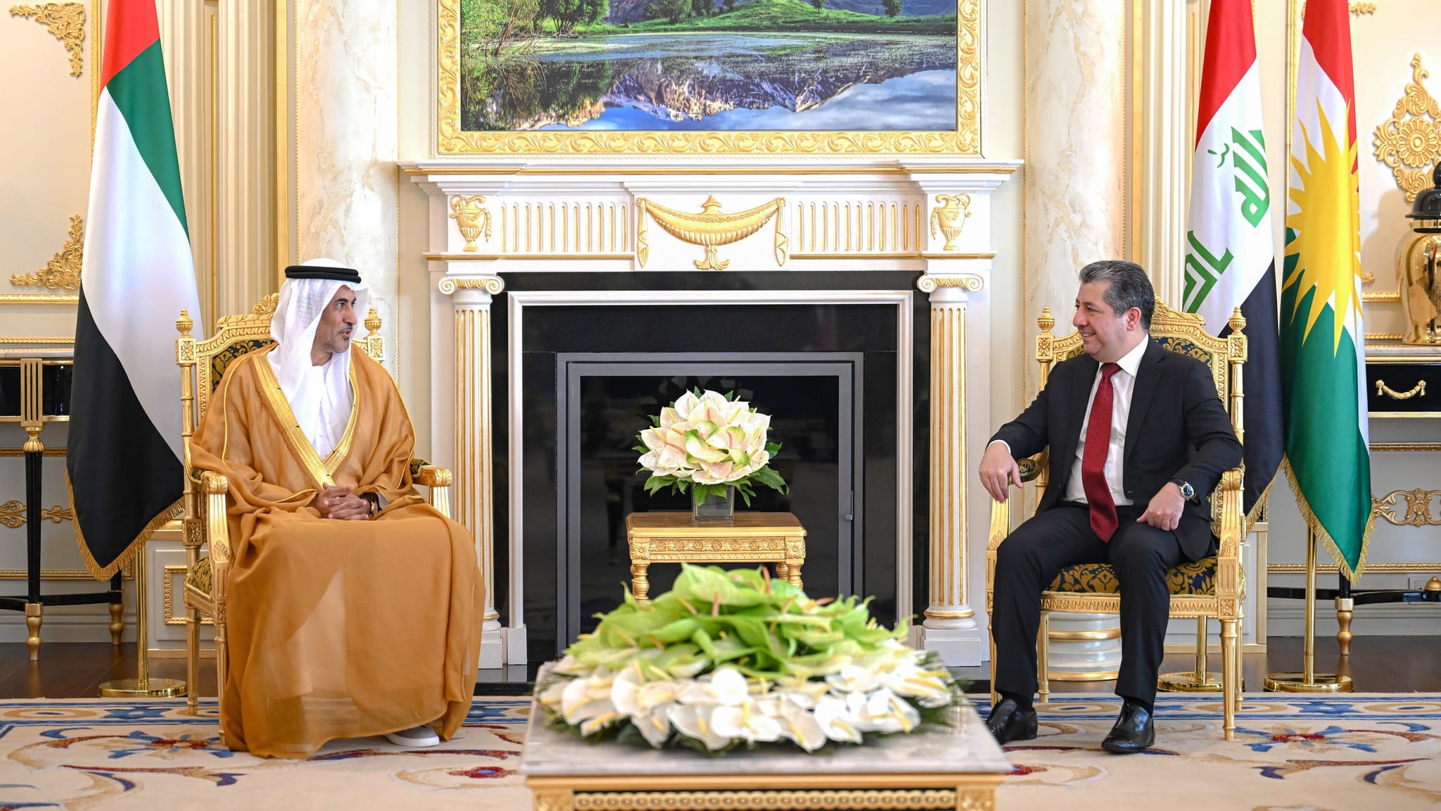 سەرۆکوەزیران مەسرور بارزانی و شاندی دەوڵەتی ئیمارات جەخت لەسەر گرنگی پەیوەندی هەردوولا دەکەنەوە