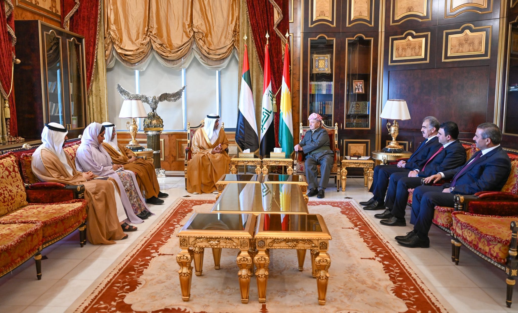 سەرۆك بارزانی: ئیمارات لە پرسی هاتنی ئاوارەکان هەمیشە پاڵپشتیی هەرێمی کوردستان بووە