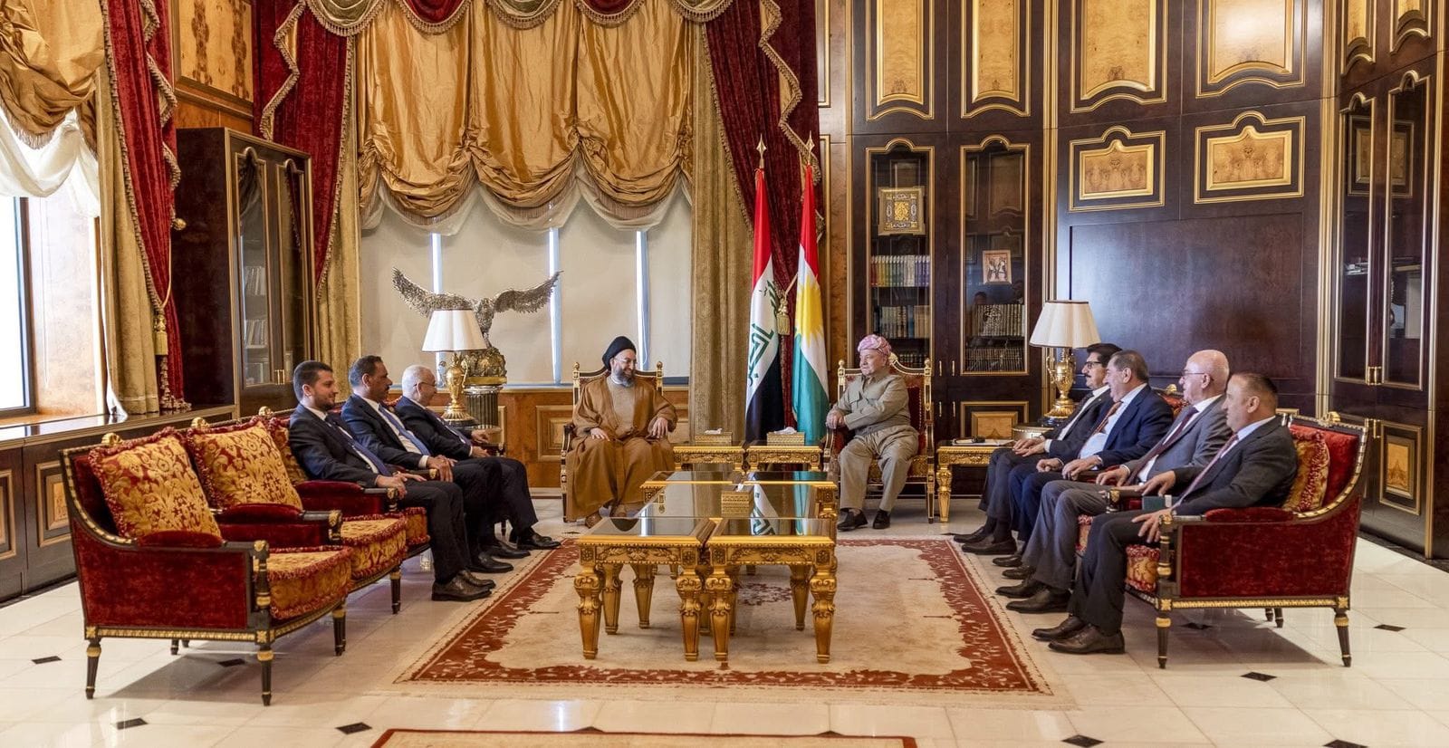 سەرۆک بارزانی و عەممار حەکیم بارودۆخی عێراق و ناوچەکە تاوتوێ دەکەن