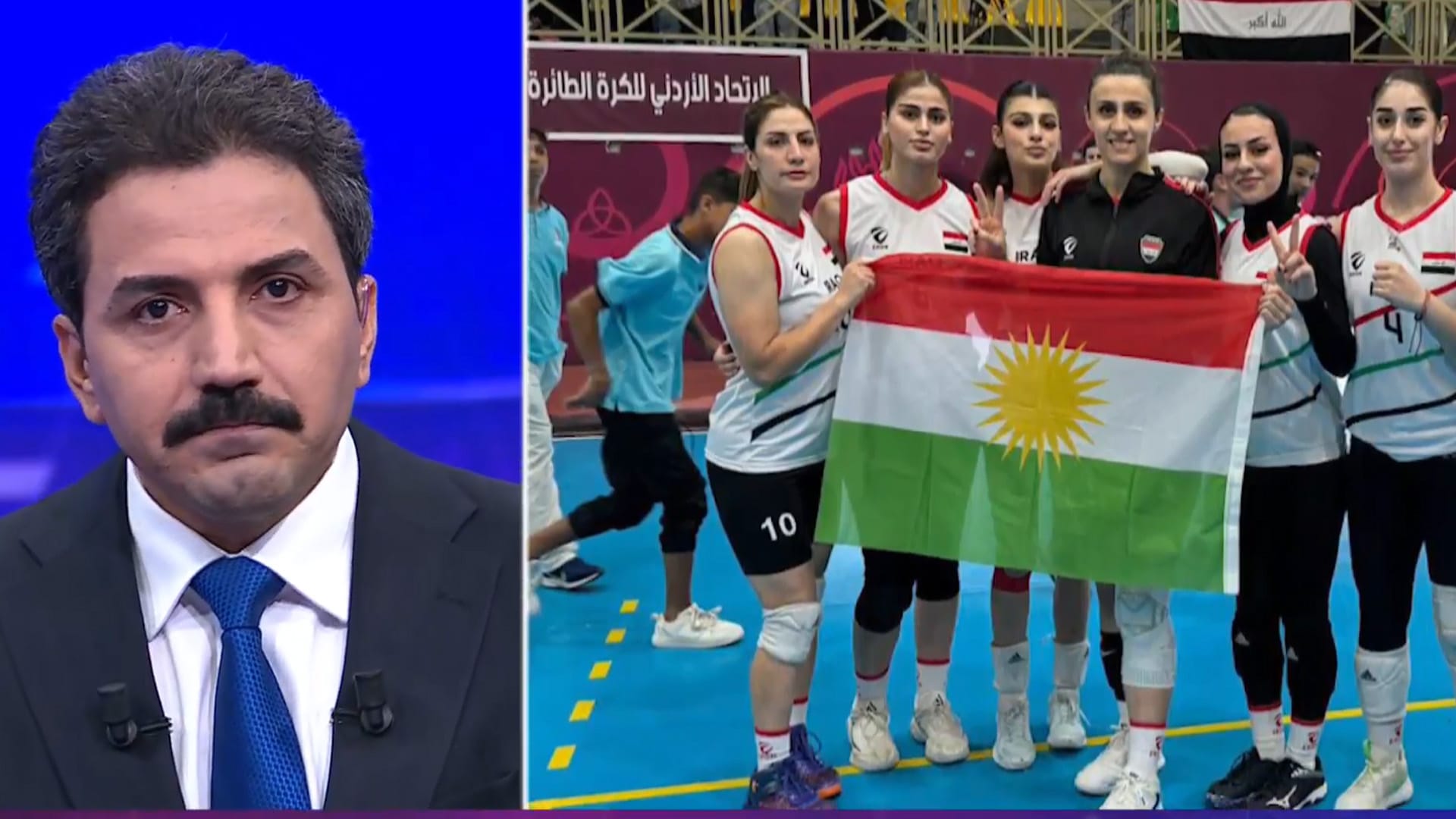 لهسهر ئاڵای كوردستان لێپێچینهوه له یاریزانانی هەڵبژاردەی بالەی خانمانی عێراق دهكرێت