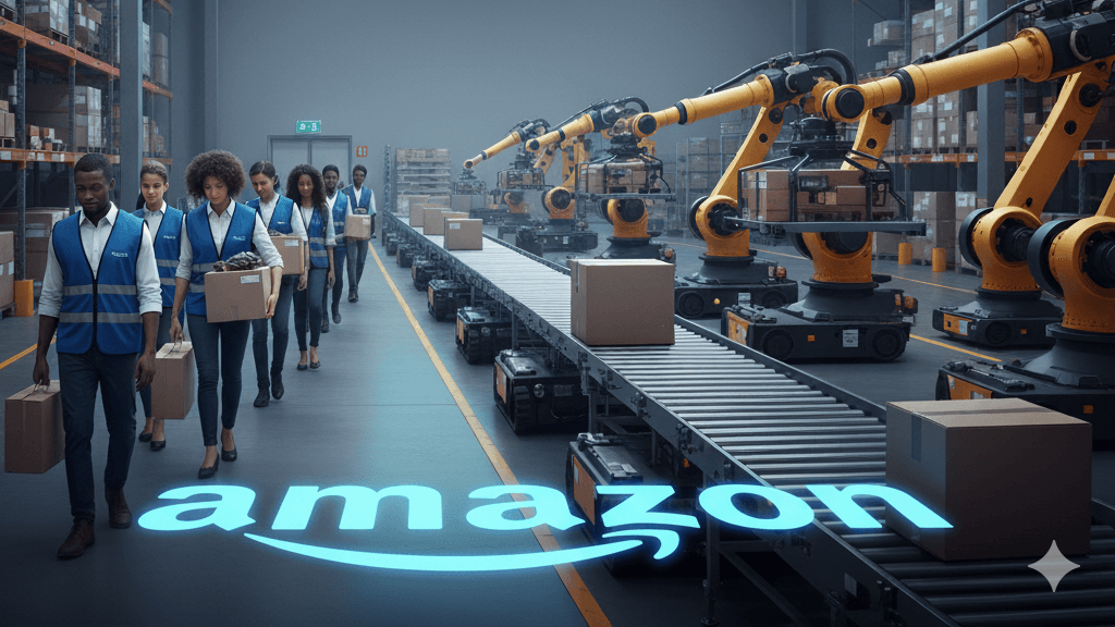 ئەمازۆن 30 هەزار کارمەند لەکار لادەدات و ڕۆبۆت دەخاتە شوێنیان