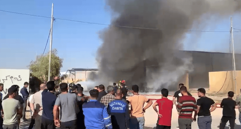 لە کەرکووک بەهۆی کەوتنەوەی ئاگر لە ناوچەی پیشەسازیی نوێ کەسێک بریندار بوو