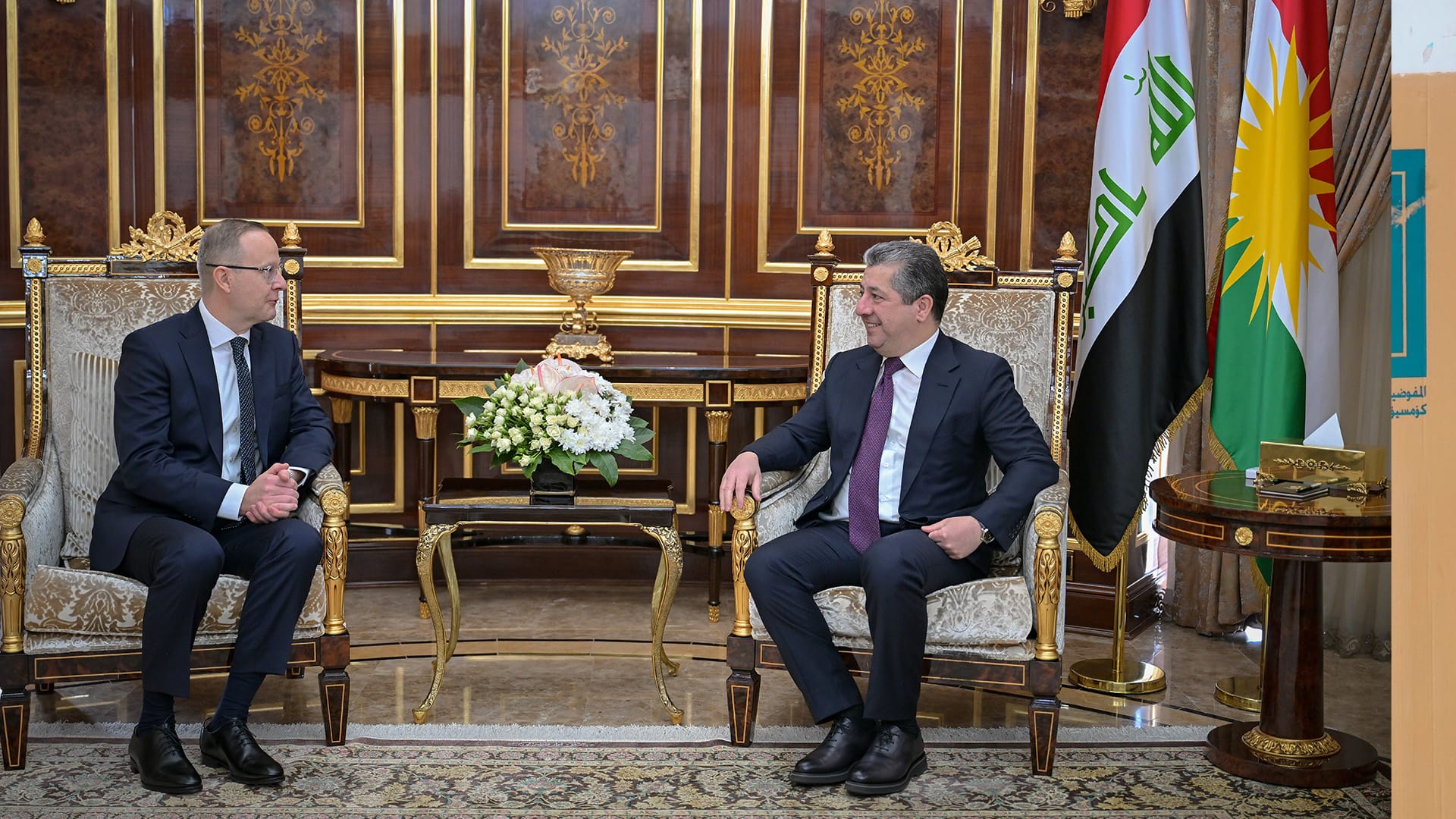 سەرۆکوەزیران مەسرور بارزانی و باڵیۆزی نوێی فیلەندا لە عێراق کۆبوونەوە