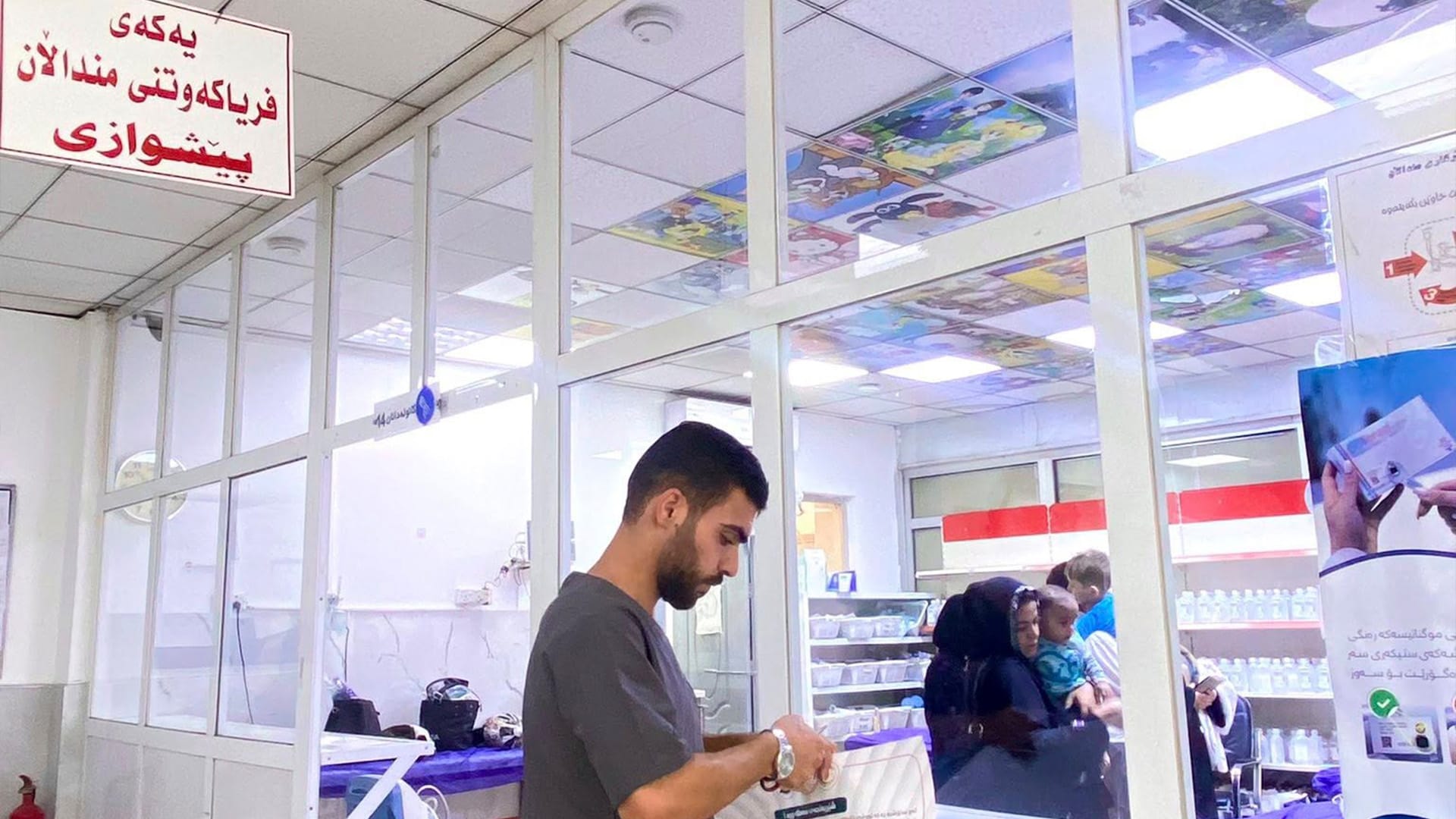 نەخۆشخانەی ڕاپەڕینی هەولێر زیاتر لە توانای خۆی پێشوازی لە منداڵانی نەخۆش دەکات