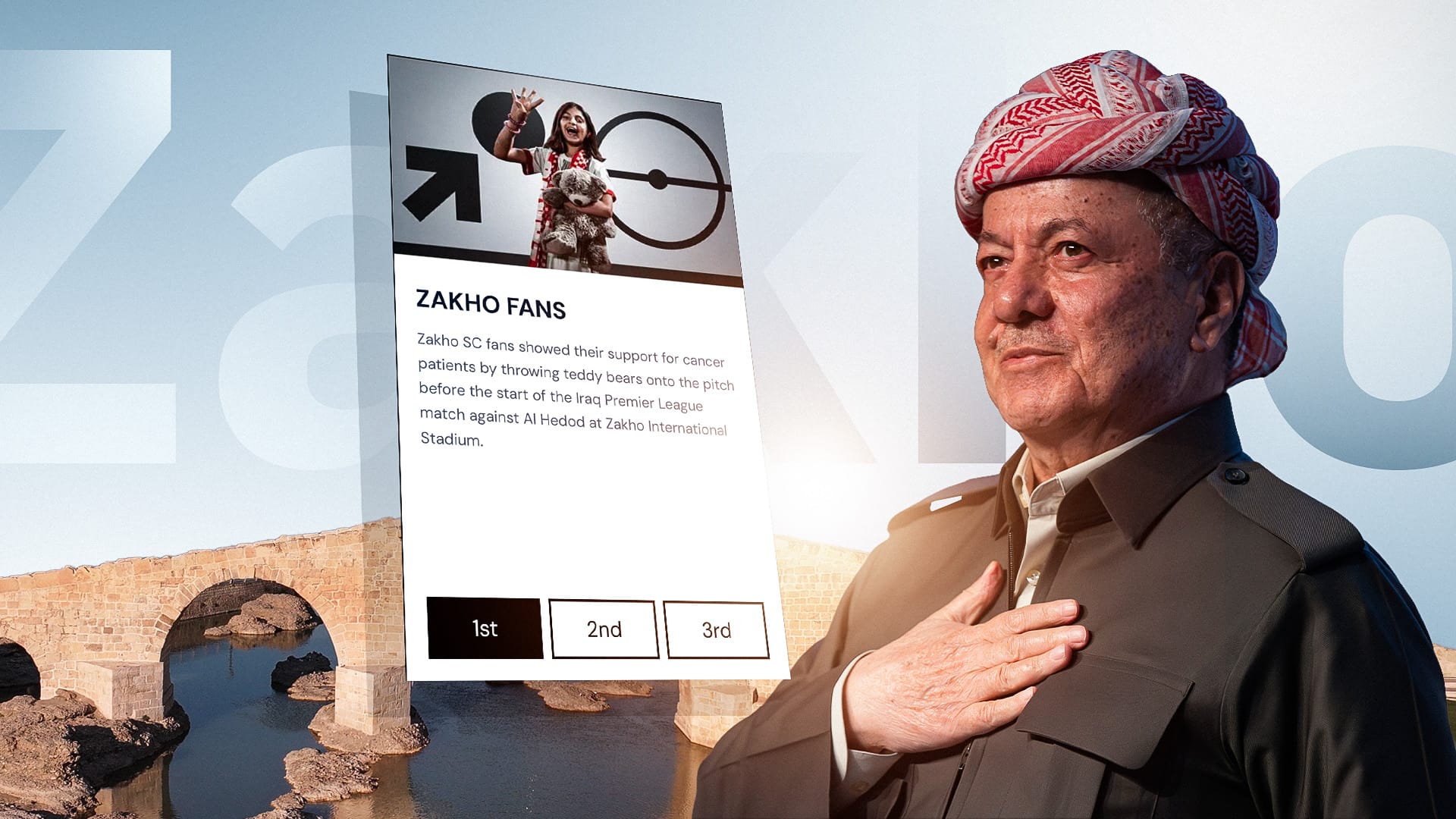 سەرۆک بارزانی دەنگی بە هاندەرانی یانەی زاخۆ دا