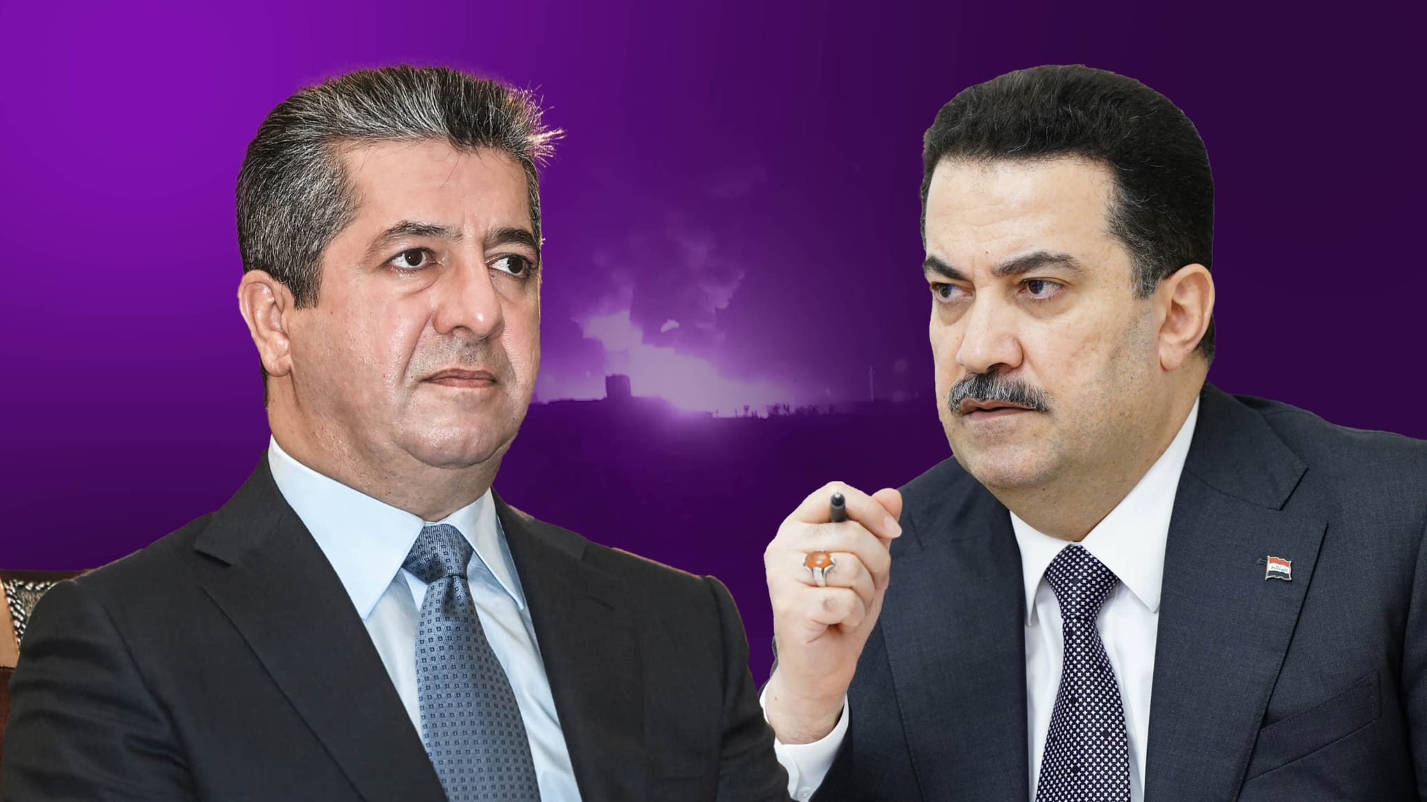 پەیوەندییەکی خێرای تەلەفۆنی نێوان مەسرور بارزانی و سوودانی لەبارەی هێرشەکەی سەر کۆرمۆر