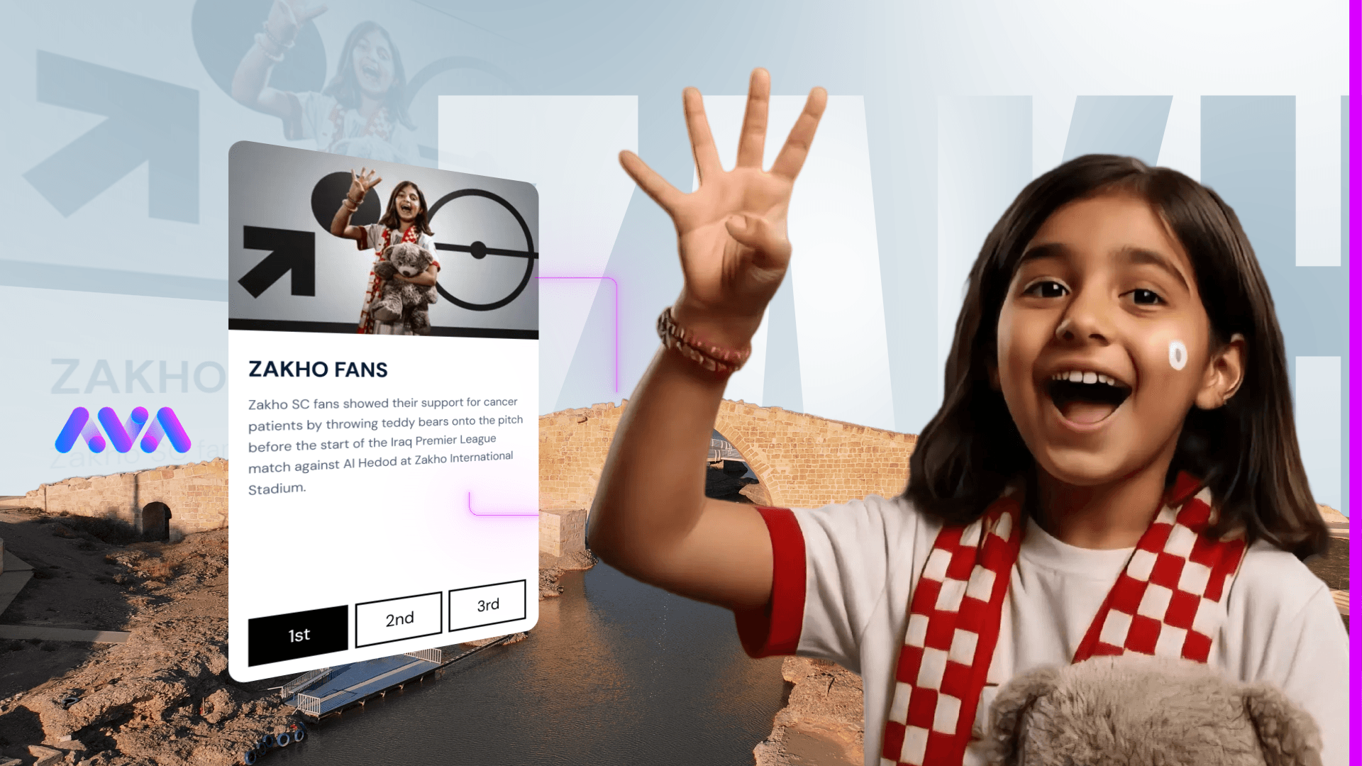 ئاڤا ڕۆڵی هەبوو لە كۆكردنەوەی 400 هەزار دەنگ بۆ پشتیوانیی هاندەرانی یانەی زاخۆ