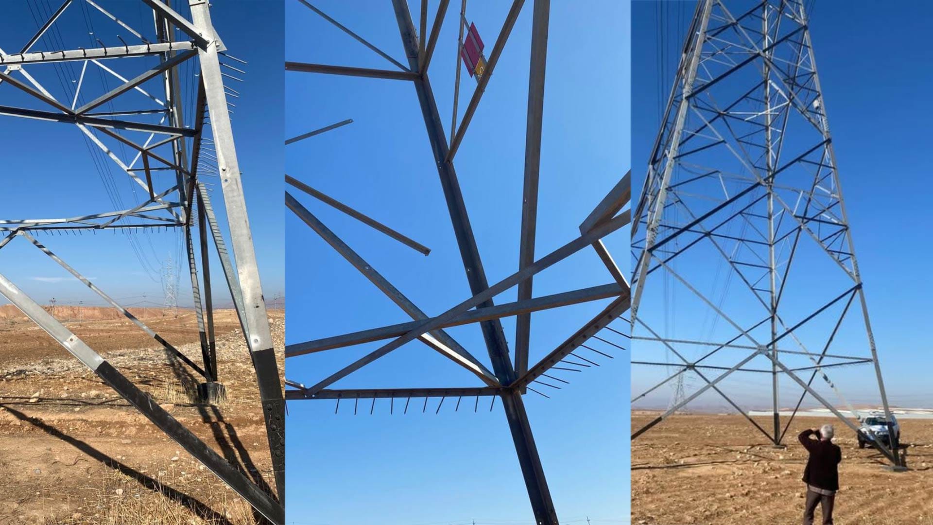 دوو کەس لەسەر دزینی ئینگلاینی تاوەرەکانی کارەبا لە سلێمانی دەستگیر دەکرێن