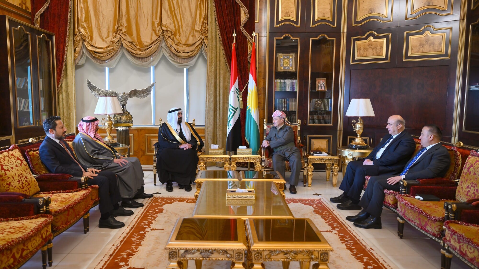 سەرۆك بارزانی پێشوازی لە سەرۆکی حیزبی نەینەوا لیئەهلیها دەکات