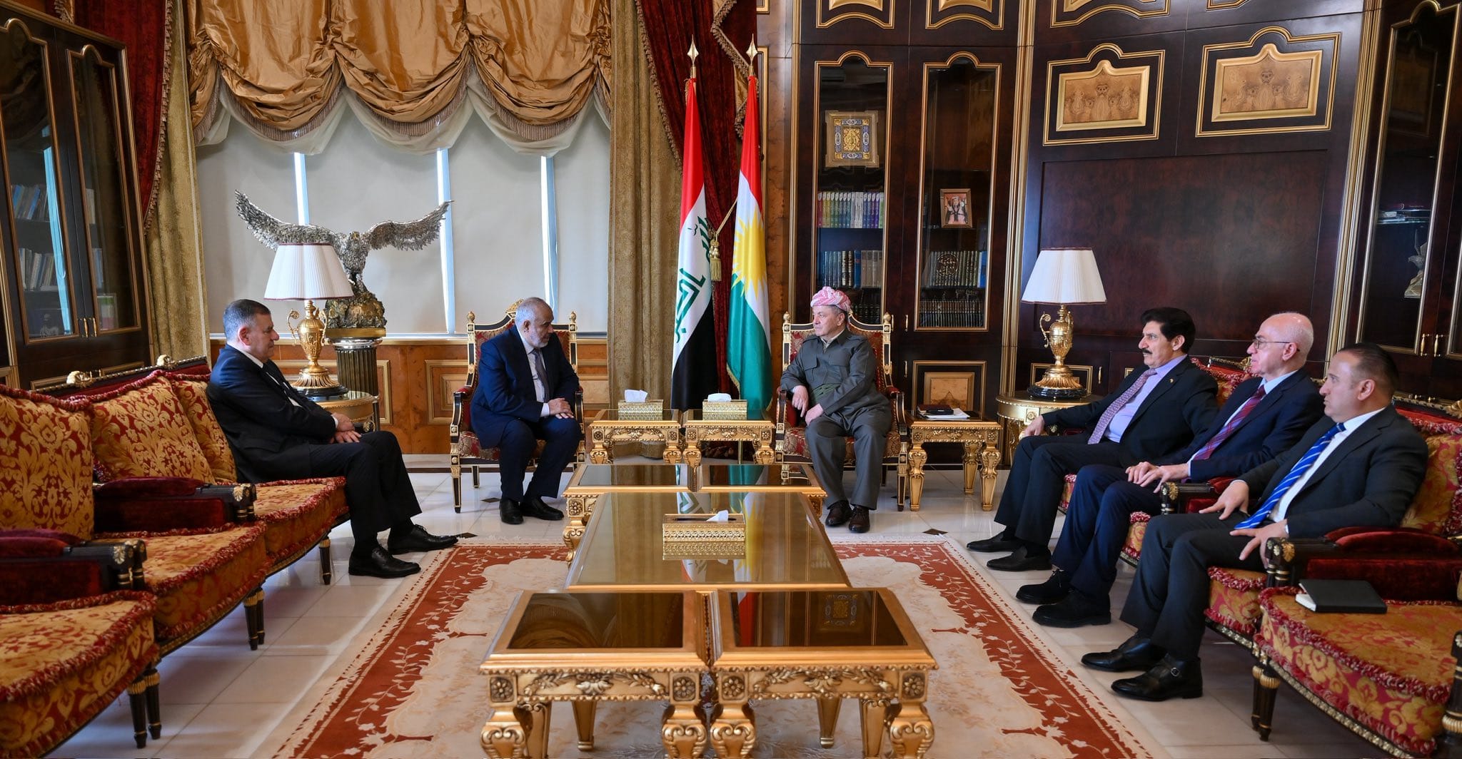 سەرۆک بارزانی و سەرۆک حیزبێکی عێراق هەنگاوەکانی دوای هەڵبژاردن تاوتوێ دەکەن