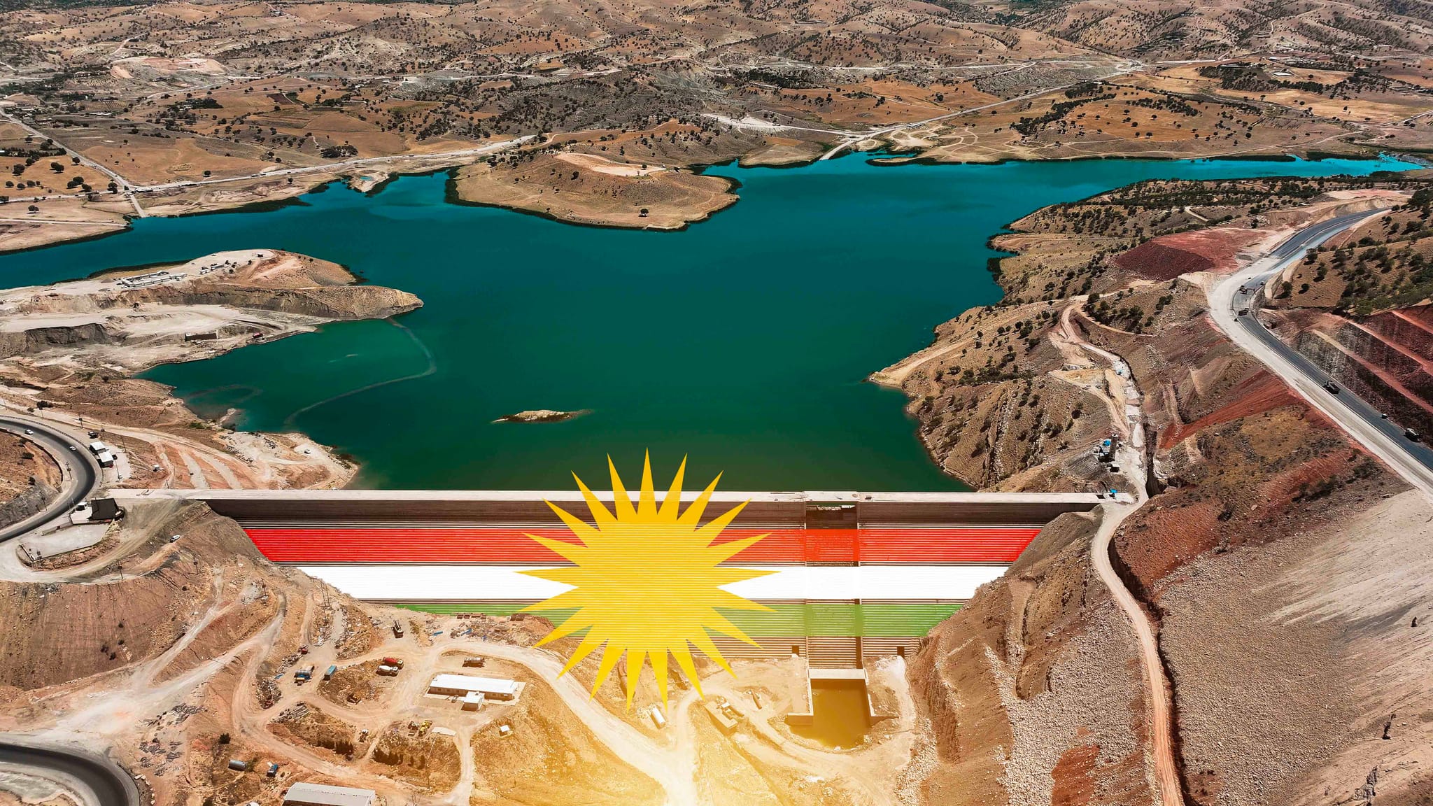 بەنداوی گۆمەسپان بە گەورەترین ئاڵای كوردستان ڕووپۆش دەكرێت؛ 2025 مەترە