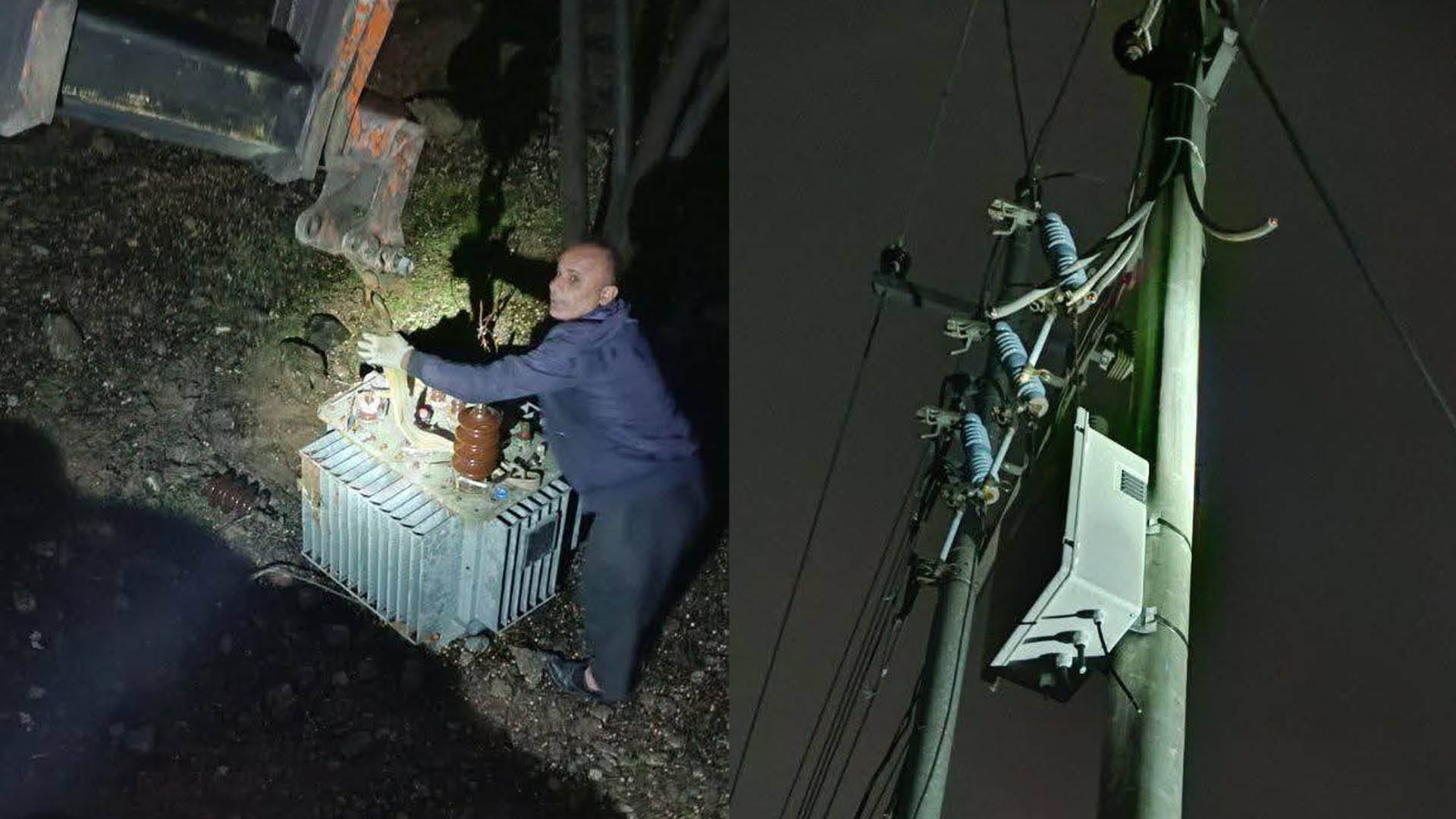 لە قەڵادزێ هەوڵی دزینی بگۆڕێکی کارەبا دراوە