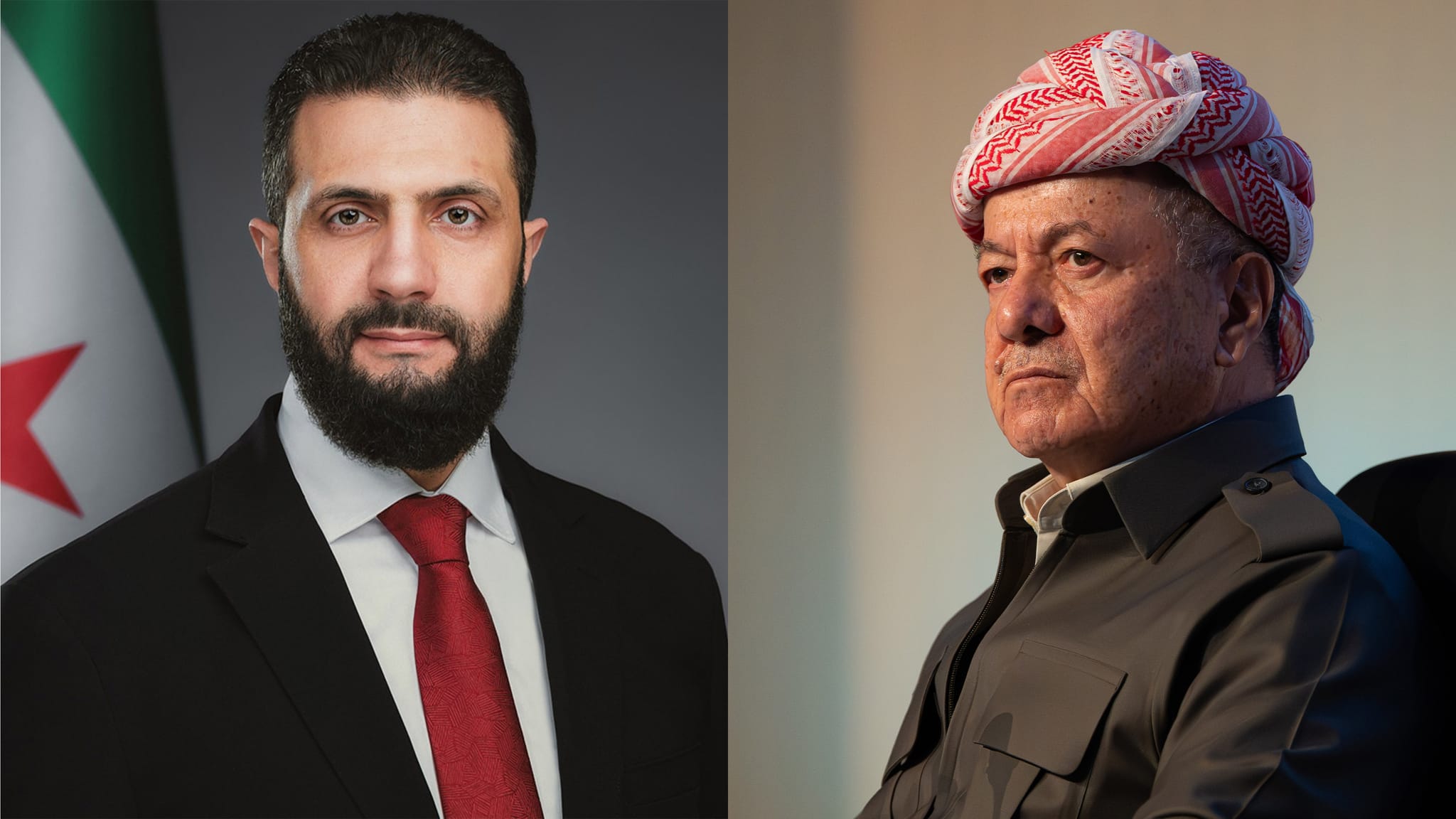 ئەحمەد شەرع بۆ سەرۆک بارزانی: مافەکانی گەلی کورد لە سووریا دەپارێزین