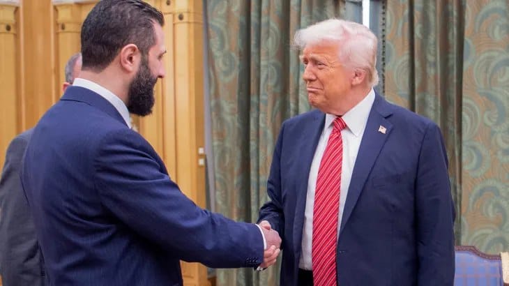 ترەمپ: گفتوگۆیەکی نایابم لەگەڵ ئەحمەد شەرع ئەنجام دا