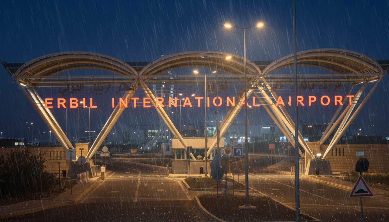 سەرجەم گەشتە ئاسمانییەکانی فڕۆکەخانەی نێودەوڵەتیی هەولێر دواخران