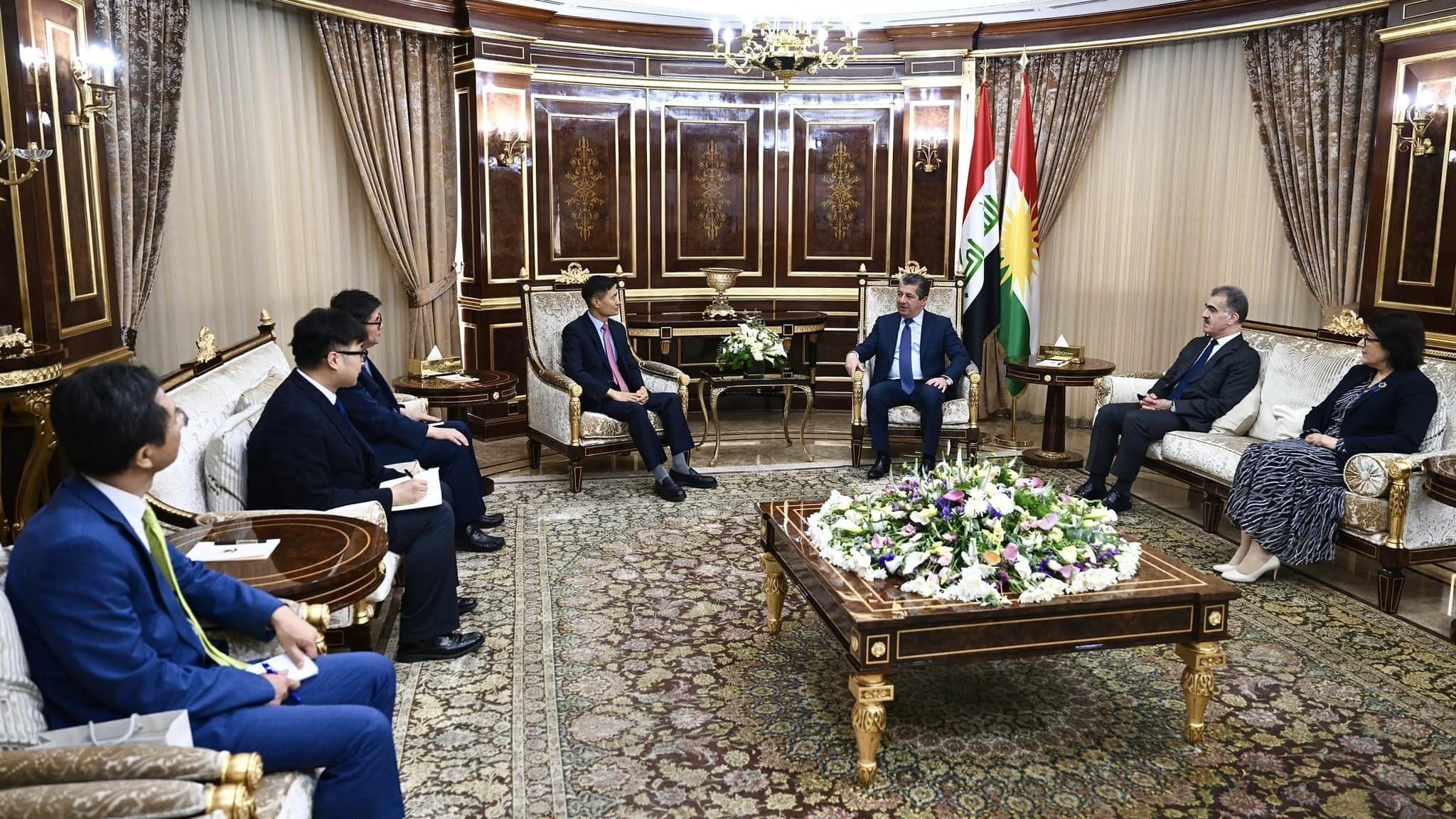 سەرۆكوەزیران بارزانی پێشوازی لە باڵیۆزی کۆریای باشوور لە عێراق دەکات