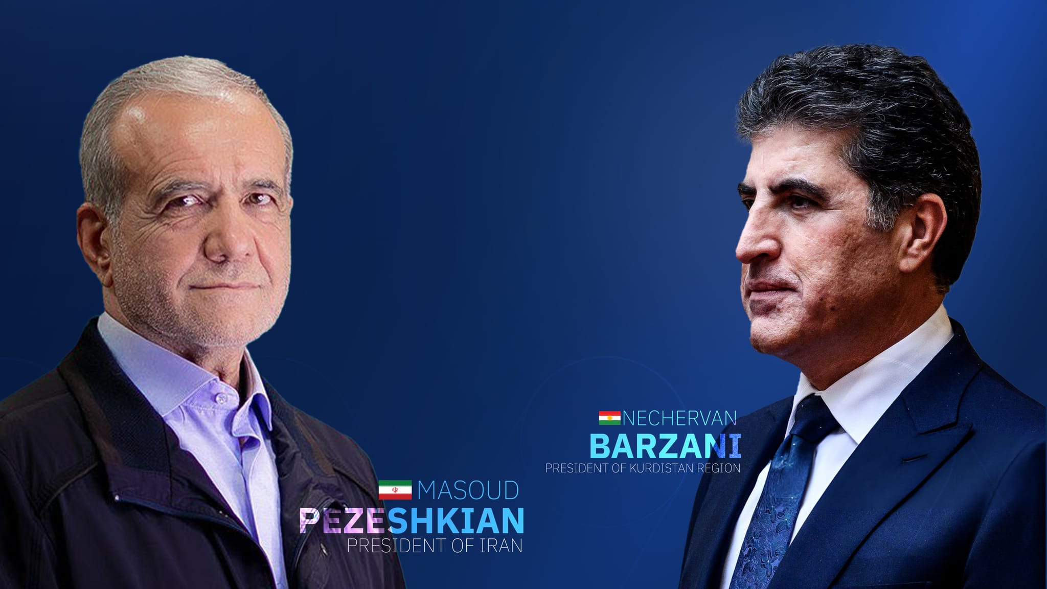 نێچیرڤان بارزانی بۆ پزشکیان: چاومان له برهودان به پهیوهندی و هاریکاریی هاوبەشە